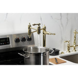 Restoration Two-Handle 1-Hole Deck Mount Pot Filler Faucet