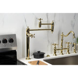 Restoration Two-Handle 1-Hole Deck Mount Pot Filler Faucet