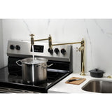 Restoration Two-Handle 1-Hole Deck Mount Pot Filler Faucet