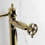 Wendell Two-Handle 1-Hole Deck Mount Pot Filler Faucet with Knurled Handle