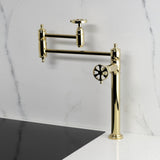 Belknap Two-Handle 1-Hole Deck Mount Pot Filler Faucet