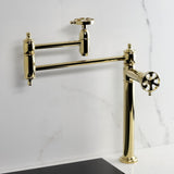 Belknap Two-Handle 1-Hole Deck Mount Pot Filler Faucet