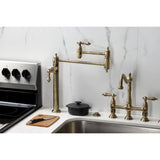 Restoration Two-Handle 1-Hole Deck Mount Pot Filler Faucet