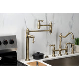Restoration Two-Handle 1-Hole Deck Mount Pot Filler Faucet