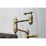 Restoration Two-Handle 1-Hole Deck Mount Pot Filler Faucet
