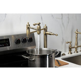 Restoration Two-Handle 1-Hole Deck Mount Pot Filler Faucet