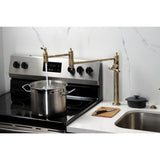Restoration Two-Handle 1-Hole Deck Mount Pot Filler Faucet