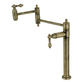 Restoration Two-Handle 1-Hole Deck Mount Pot Filler Faucet