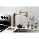 Restoration Two-Handle 1-Hole Deck Mount Pot Filler Faucet