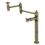 Restoration Two-Handle 1-Hole Deck Mount Pot Filler Faucet