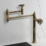 Belknap Two-Handle 1-Hole Deck Mount Pot Filler Faucet