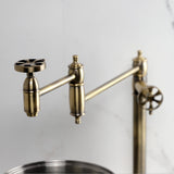 Belknap Two-Handle 1-Hole Deck Mount Pot Filler Faucet