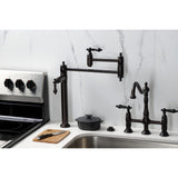 Restoration Two-Handle 1-Hole Deck Mount Pot Filler Faucet