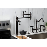 Restoration Two-Handle 1-Hole Deck Mount Pot Filler Faucet