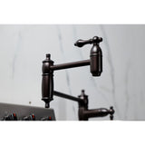 Restoration Two-Handle 1-Hole Deck Mount Pot Filler Faucet