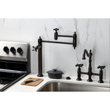 Restoration Two-Handle 1-Hole Deck Mount Pot Filler Faucet