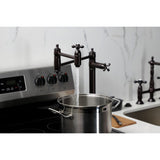 Restoration Two-Handle 1-Hole Deck Mount Pot Filler Faucet