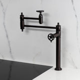 Fuller Two-Handle 1-Hole Deck Mount Pot Filler Faucet
