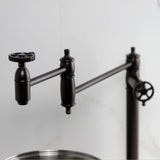 Fuller Two-Handle 1-Hole Deck Mount Pot Filler Faucet
