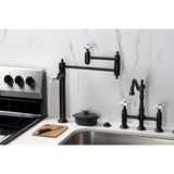 Restoration Two-Handle 1-Hole Deck Mount Pot Filler Faucet
