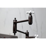 Restoration Two-Handle 1-Hole Deck Mount Pot Filler Faucet