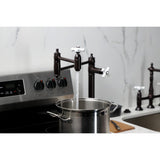 Restoration Two-Handle 1-Hole Deck Mount Pot Filler Faucet