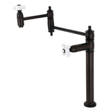 Restoration Two-Handle 1-Hole Deck Mount Pot Filler Faucet