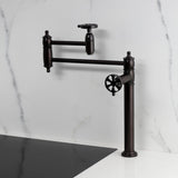 Belknap Two-Handle 1-Hole Deck Mount Pot Filler Faucet