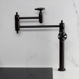 Belknap Two-Handle 1-Hole Deck Mount Pot Filler Faucet