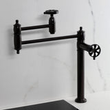 Belknap Two-Handle 1-Hole Deck Mount Pot Filler Faucet