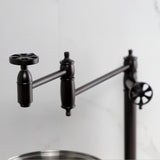 Belknap Two-Handle 1-Hole Deck Mount Pot Filler Faucet