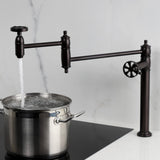 Belknap Two-Handle 1-Hole Deck Mount Pot Filler Faucet