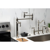 Restoration Two-Handle 1-Hole Deck Mount Pot Filler Faucet