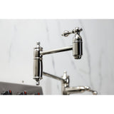 Restoration Two-Handle 1-Hole Deck Mount Pot Filler Faucet