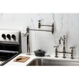 Restoration Two-Handle 1-Hole Deck Mount Pot Filler Faucet