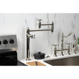Restoration Two-Handle 1-Hole Deck Mount Pot Filler Faucet
