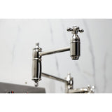 Restoration Two-Handle 1-Hole Deck Mount Pot Filler Faucet