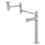 Restoration Two-Handle 1-Hole Deck Mount Pot Filler Faucet