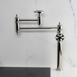 Belknap Two-Handle 1-Hole Deck Mount Pot Filler Faucet