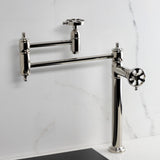 Belknap Two-Handle 1-Hole Deck Mount Pot Filler Faucet