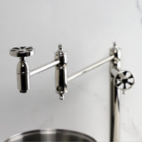 Belknap Two-Handle 1-Hole Deck Mount Pot Filler Faucet