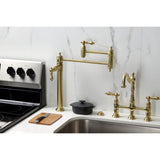 Restoration Two-Handle 1-Hole Deck Mount Pot Filler Faucet