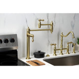 Restoration Two-Handle 1-Hole Deck Mount Pot Filler Faucet