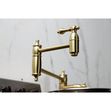 Restoration Two-Handle 1-Hole Deck Mount Pot Filler Faucet