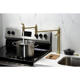 Restoration Two-Handle 1-Hole Deck Mount Pot Filler Faucet