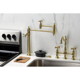 Restoration Two-Handle 1-Hole Deck Mount Pot Filler Faucet