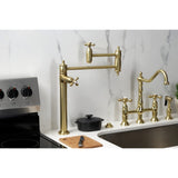 Restoration Two-Handle 1-Hole Deck Mount Pot Filler Faucet