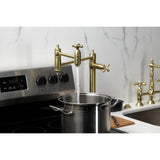 Restoration Two-Handle 1-Hole Deck Mount Pot Filler Faucet