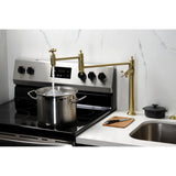 Restoration Two-Handle 1-Hole Deck Mount Pot Filler Faucet