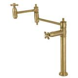 Restoration Two-Handle 1-Hole Deck Mount Pot Filler Faucet